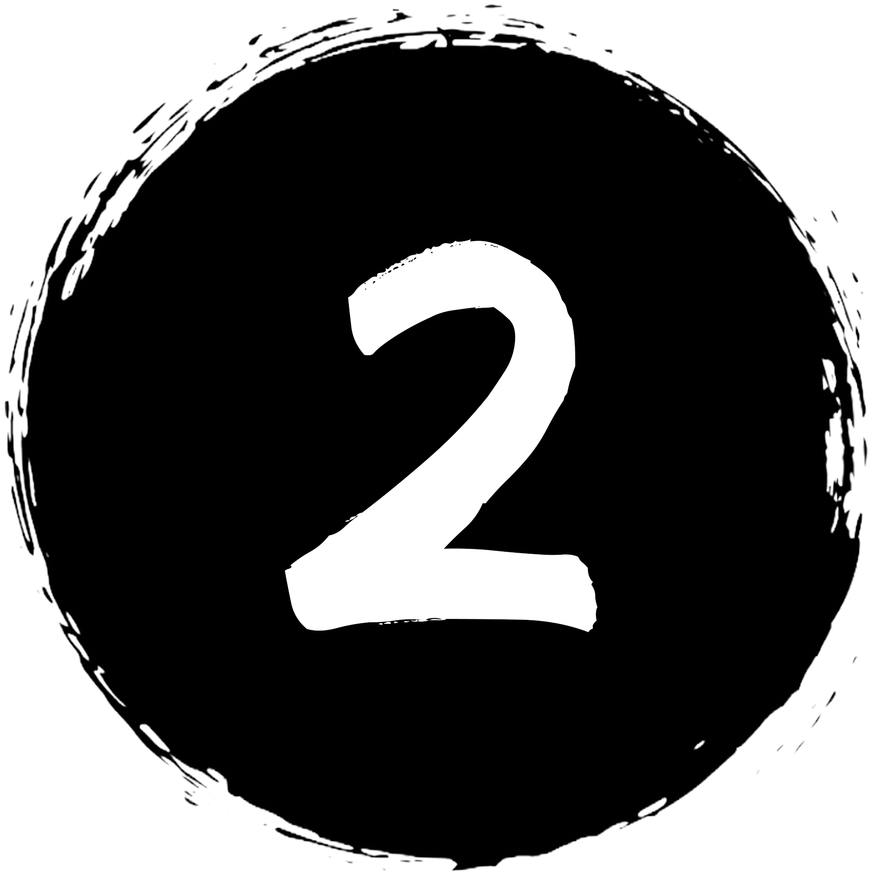 A photo of the number two